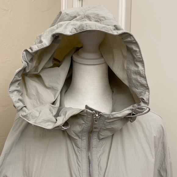Soia & Kyo rain jacket Womens M windbreaker Anorak Lagenlook lightweight Neutral - Picture 3 of 15